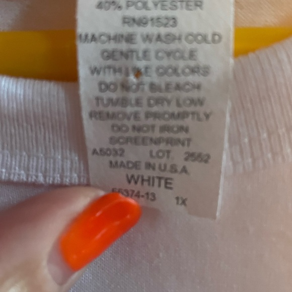 Anthony Richards Cat Patriotic Top, Plus Size 1X - Picture 4 of 5